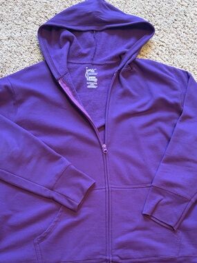 Just My Size women’s Purple Hooded Full-Zip Jacket
